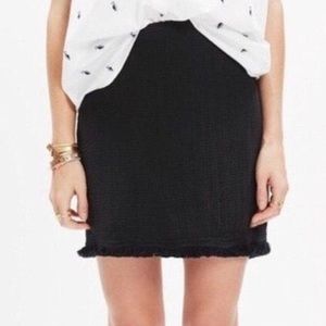 Madewell Black Hideaway Fringe Skirt